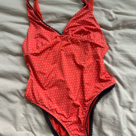 Dippin Daisy NWT Hefner V-Neck Ruffle One Piece pin up print size extra small - Picture 3 of 5